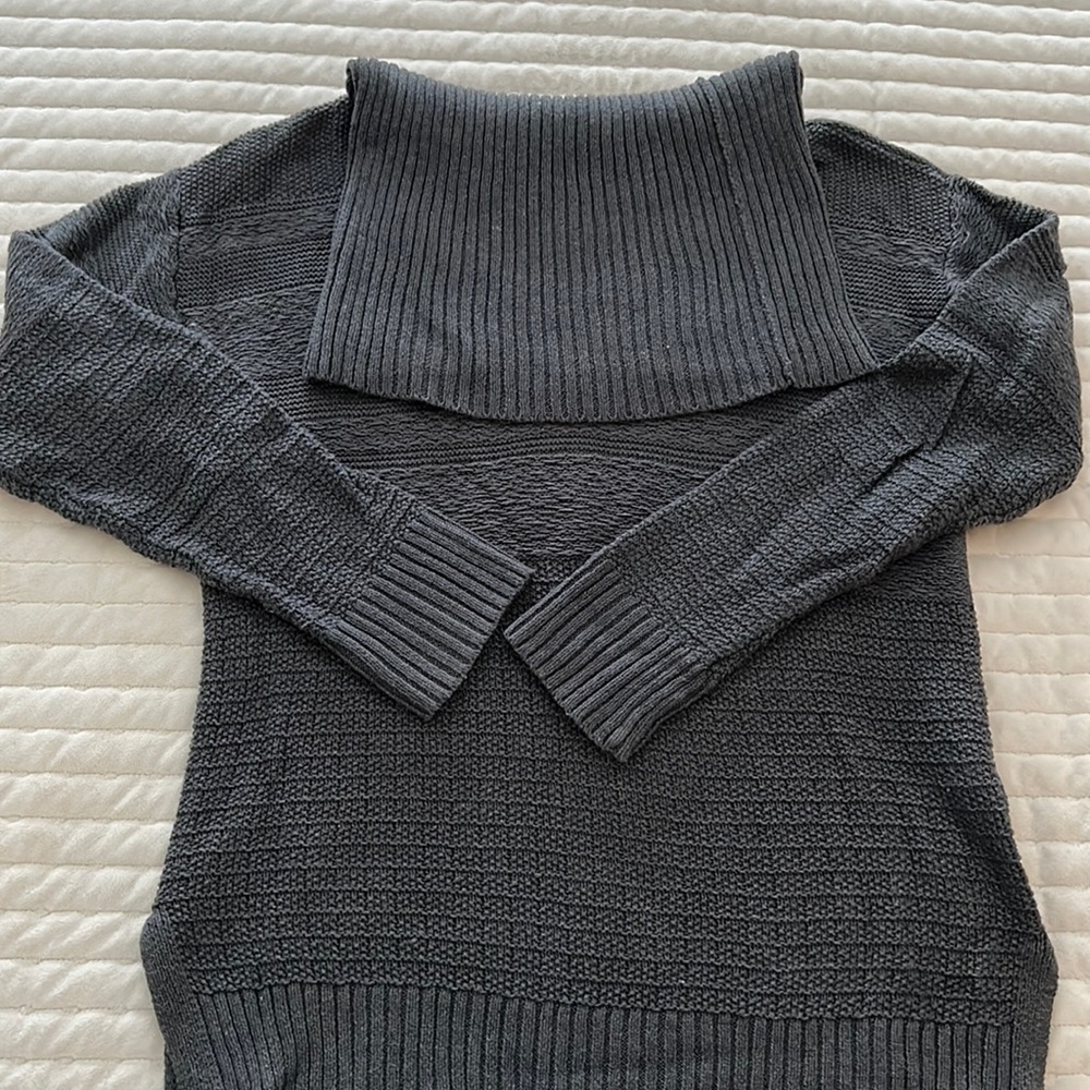 Maurices cowl neck gray sweater worn twice. Size small.